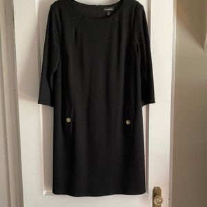 Liz Claiborne black shift dress size 10